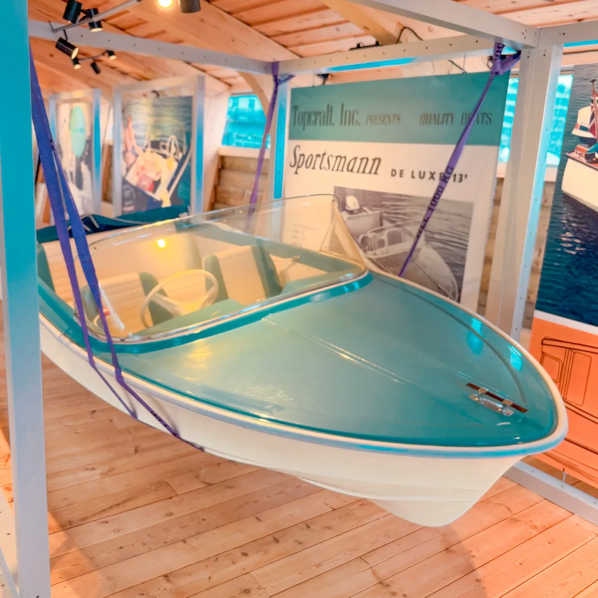 En av de fine båtene som stilles ut på museet